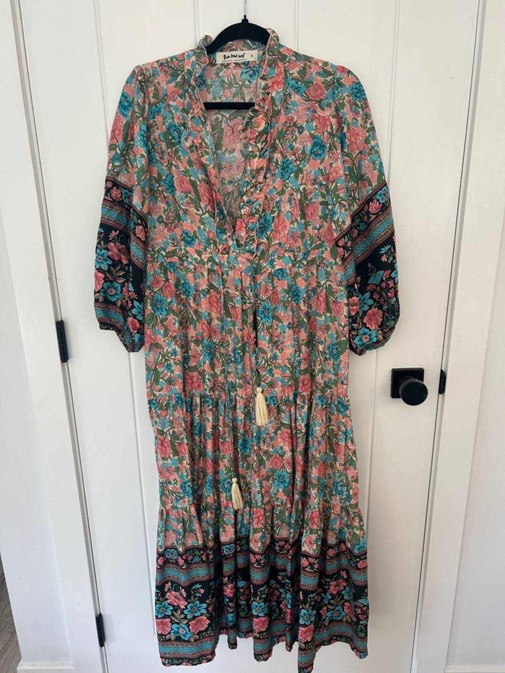 Third Bird Nest Boho Floral Maxi Dress -L